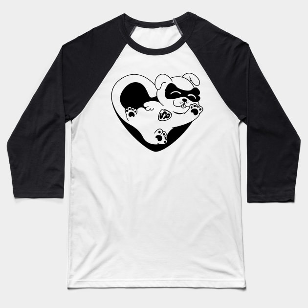 Super Pup doodle [black version] Baseball T-Shirt by dmac